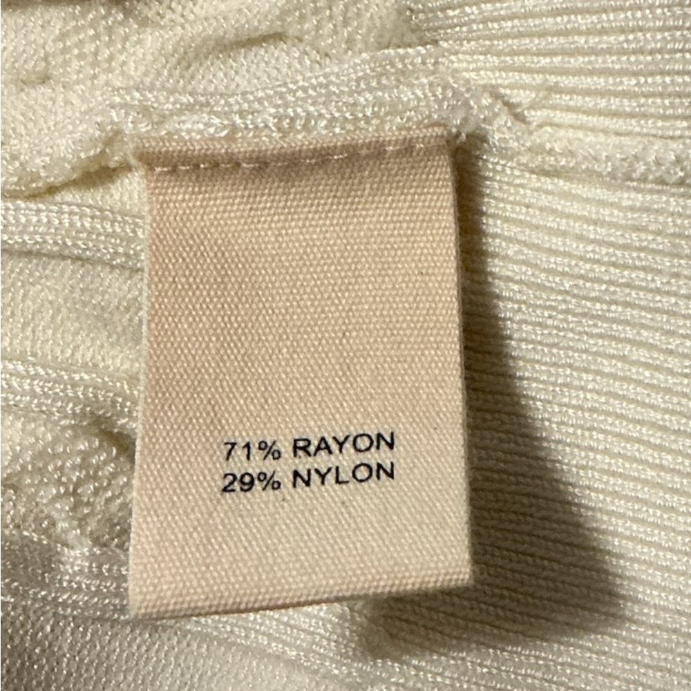 Marled Ivory Cable Knit Tank Top XL - Picture 6 of 6